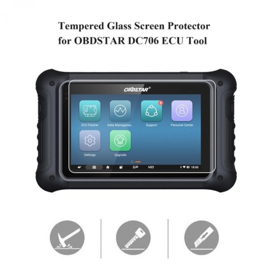 Tempered Glass Screen Protector for OBDSTAR DC706 ECU Tool - Click Image to Close